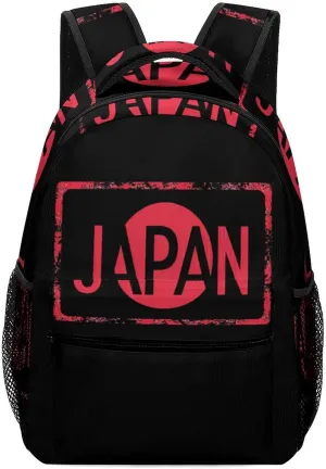 Japan Japanese Flag Backpack Lightweight Travel Backpack Laptop Backpack Casual Daypack with Adjustable Strap