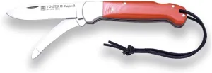 Joker Multipurpose Hunting Pocket Knife Kangaroo II NM127, Steel Blade MOVA 3.3 in.   Skinner Blade, Orange Micarta Hooks, Tool for Fishing, Hunting, Camping and Hiking