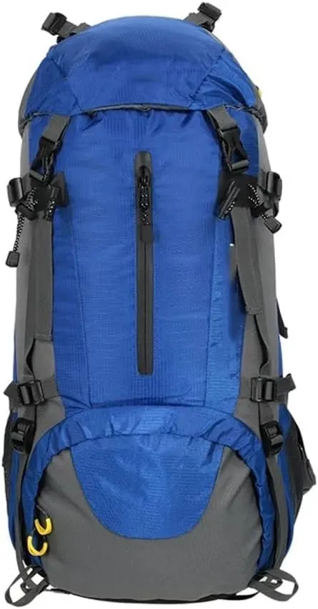 JSEIAJB 50L Waterproof Climbing Bag with Rain Cover Nylon Rucksack Outdoor Sport Backpacking Camping Travel Trekking Bag