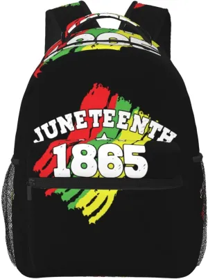 Juneteenth Black History Month Backpack Lightweight Laptop Backpack Casual Daypack Travel Double Shoulder Bag For Women Men