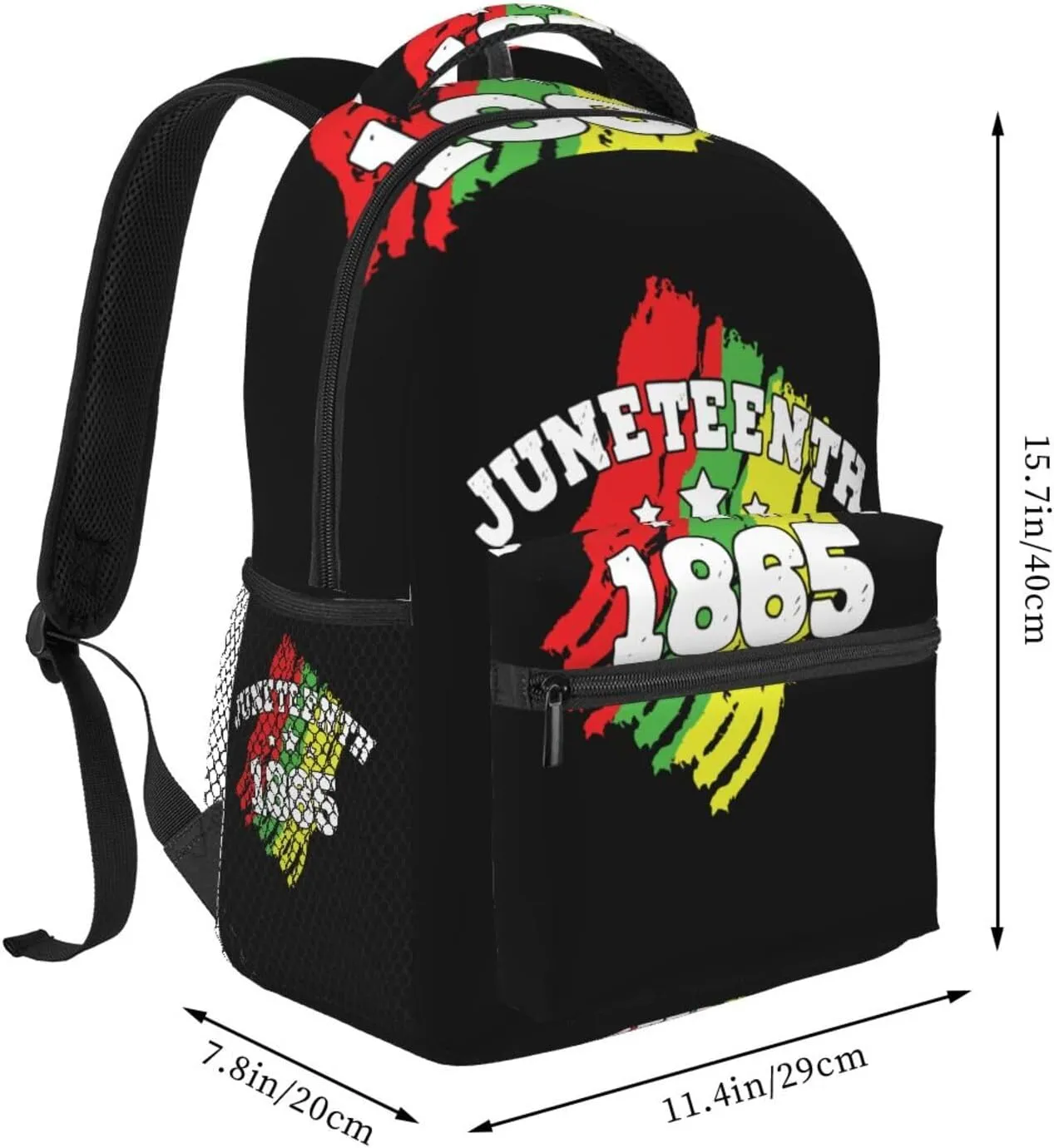 Juneteenth Black History Month Backpack Lightweight Laptop Backpack Casual Daypack Travel Double Shoulder Bag For Women Men