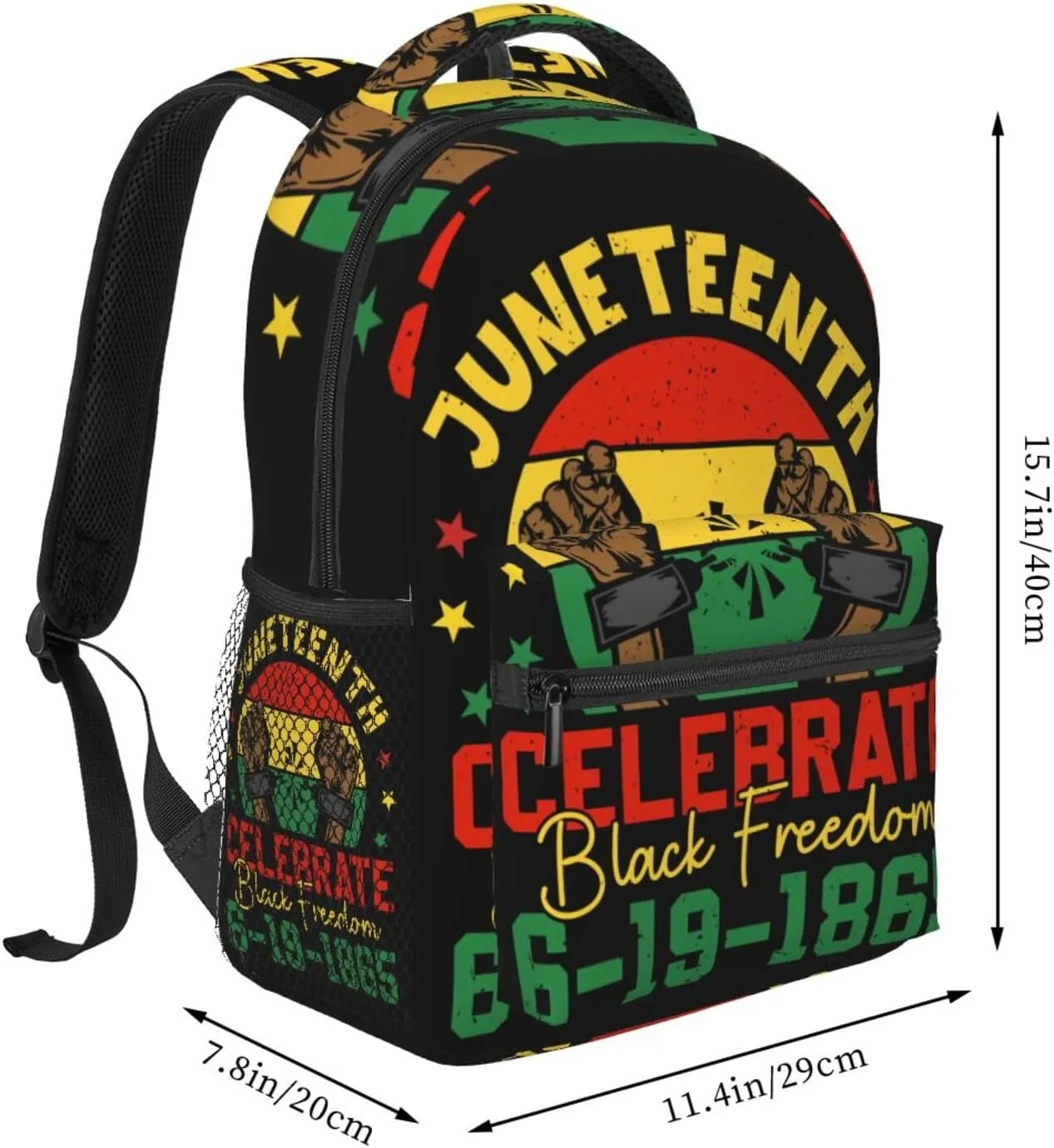 Juneteenth Celebrat Black Freedom June 19th 1865 Backpack Lightweight Laptop Backpack Casual Daypack Travel Double Shoulder Bag For Women Men