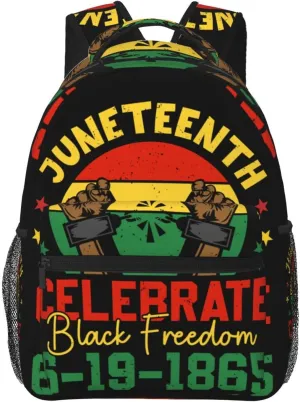 Juneteenth Celebrat Black Freedom June 19th 1865 Backpack Lightweight Laptop Backpack Casual Daypack Travel Double Shoulder Bag For Women Men