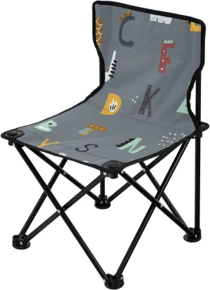 JUNZAN Collapsible Dino Alphabet Ultralight Camp Chair Ultralight Backpack Chair Includes Carry Bag Ice Fishing Chairs for Picnic Camp