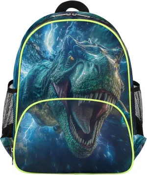 Jurassic Dinosaur Kids Backpack for Boys Girls - Toddler Bag Kindergarten School Bag Preschool Nursery Travel Small Bookbag with Chest Strap