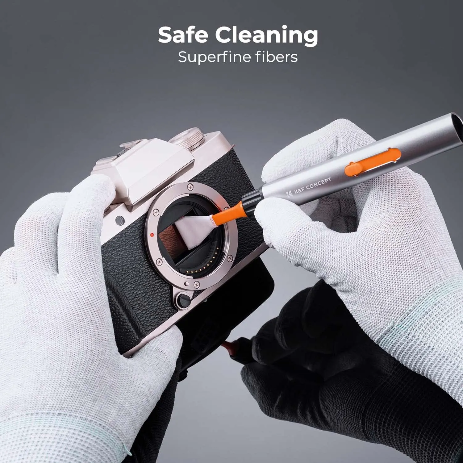 K&F Concept Lens Cleaning Pen Kit for APS-C Sensors, Multi-Function Cleaner Kit for Airpods Pro, Earbuds, Bluetooth Earphone Headphone Case, iPhone Charging Port, Earpods, Laptop