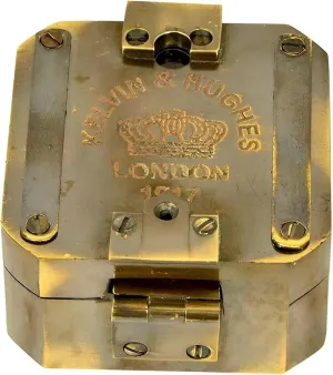 Kelvin & Hughes Natural Sine Brass Mining Compass Outdoor Navigation Tools for Hiking Travelling Use