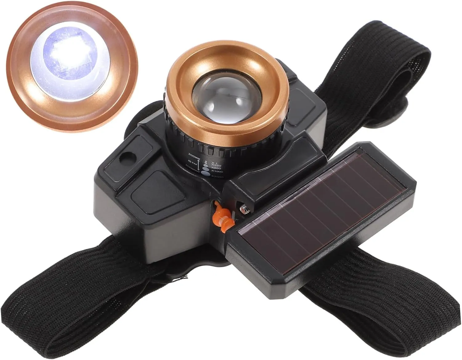 KESYOO 1 Set Headlamp Outdoor Portable Boating Fishing Light Camping Flashlight Headlight Lamps for Camping Rechargeable Sensor Solar Lights for Hunting Multifunctional Spot LED Black