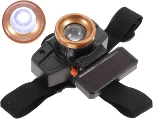 KESYOO 1 Set Headlamp Outdoor Portable Boating Fishing Light Camping Flashlight Headlight Lamps for Camping Rechargeable Sensor Solar Lights for Hunting Multifunctional Spot LED Black