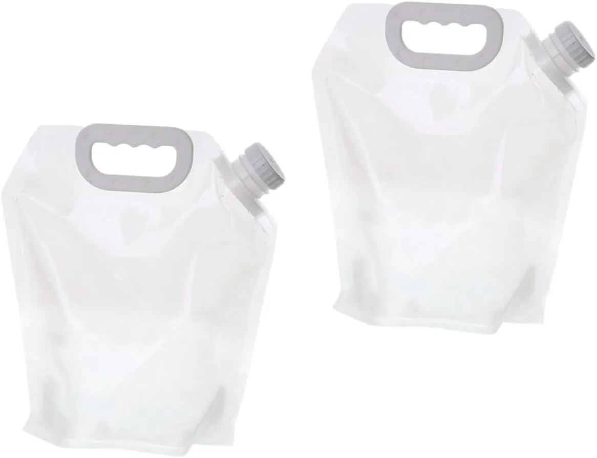 KESYOO 2sets 5l Outdoor Water Container Collapsible Leakproof Camping Picnic Hiking 2pcs*2