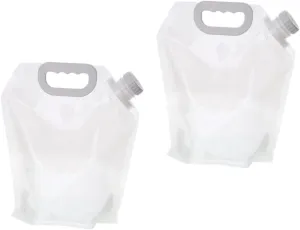 KESYOO 2sets 5l Outdoor Water Container Collapsible Leakproof Camping Picnic Hiking 2pcs*2