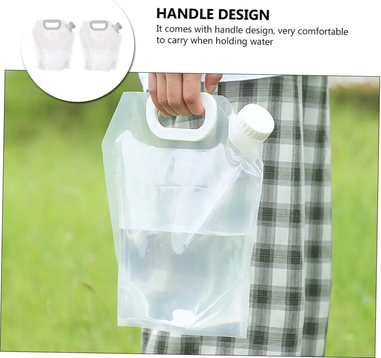 KESYOO 2sets 5l Outdoor Water Container Collapsible Leakproof Camping Picnic Hiking 2pcs*2