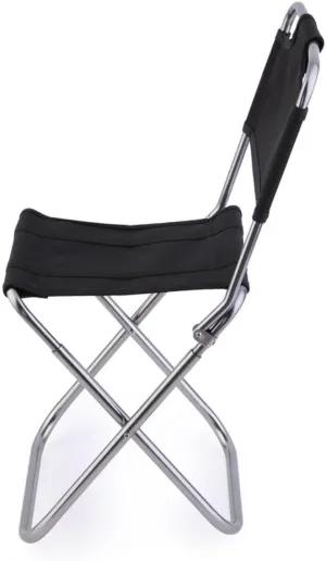 KICHOUSE Collapsible Stool with Backrest Foldable Camping Chair Portable Aluminum Alloy Stool for Home Outdoor Travel