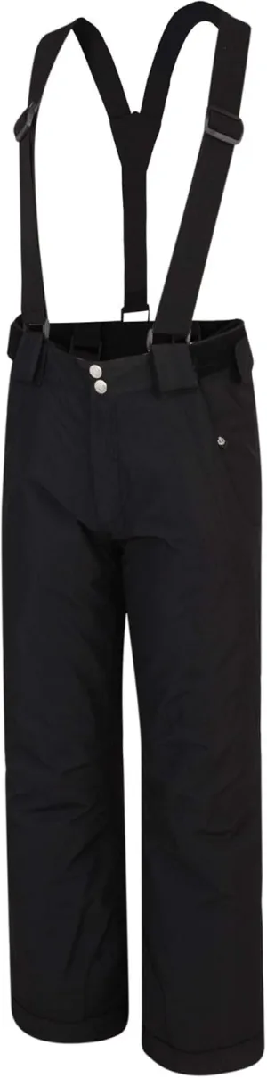 Kid's Motive Ski Pants Winter Snow Gaiters Unisex Breathable Waterproof Insulated Shell Outerlayer - Black, 9-10 yr