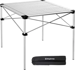 KingCamp KC3961_Silver Camping Table, 27.5"×27.5"×27.1"