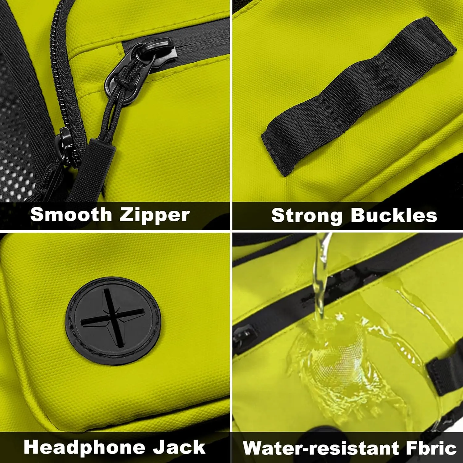 KINGSLONG Running Chest Pack, Lightweight Running Vest Water Resistant Chest Bag with Phone Holder for Workouts, Running Backpack for Men Women
