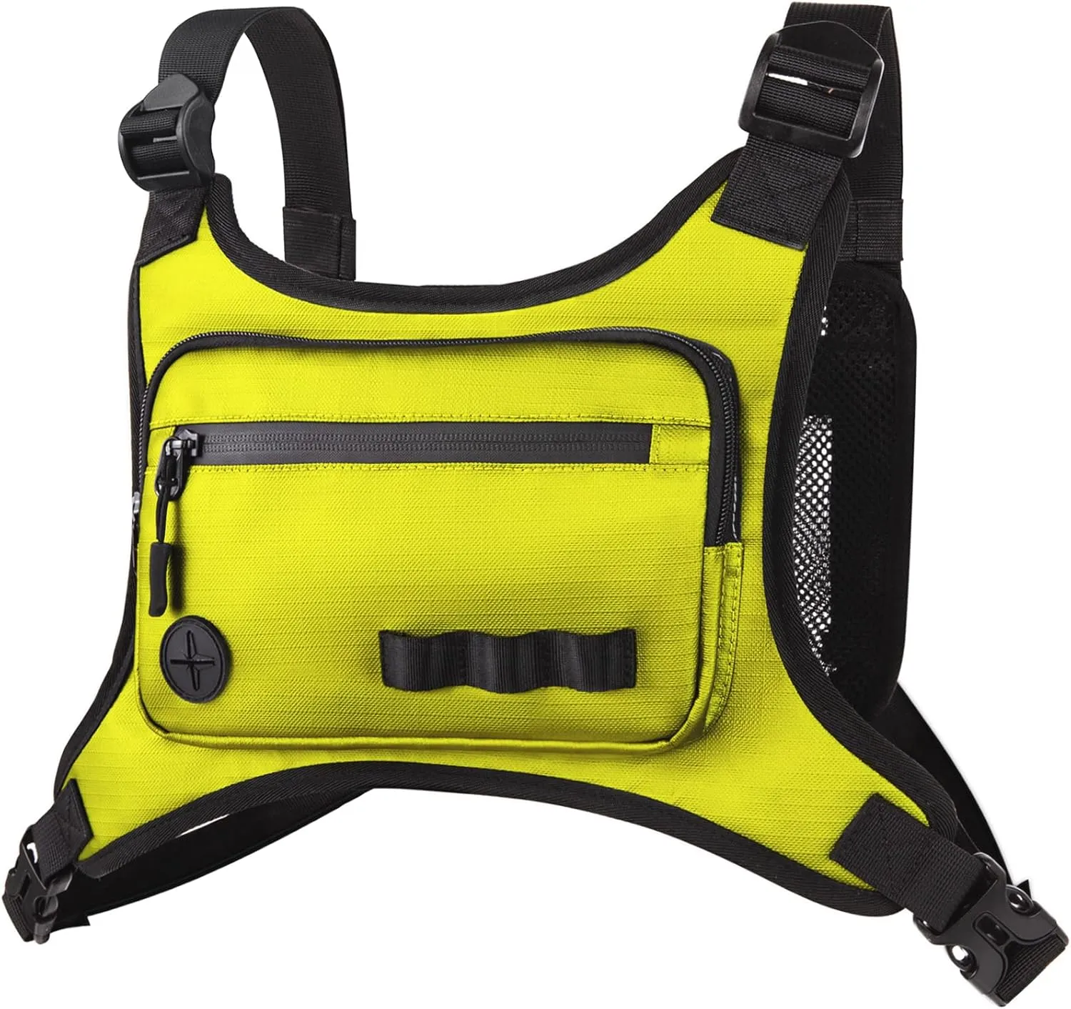 KINGSLONG Running Chest Pack, Lightweight Running Vest Water Resistant Chest Bag with Phone Holder for Workouts, Running Backpack for Men Women