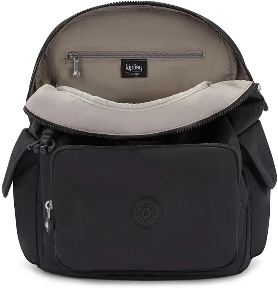 Kipling Women's City Pack Backpack Handbag, Black Noir, 18.5x32x37 cm (LxWxH)