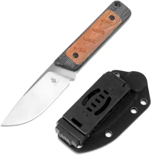 Kizer Smolt Fixed Blade Knife with Sheath, 2.93” 154CM Steel Micarta & Mkuruti Handle Fixed blade Knives, Drop Point Fixed Knife Small EDC Knife for Men Women Camping Pocket Knife 1063C1