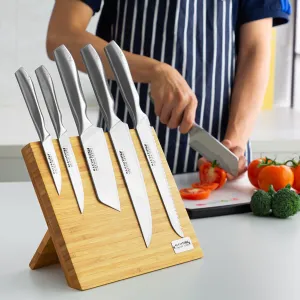 Kleva® Bamboo Magnetic Knife Block! Store Your Knifes Safely And Securely!