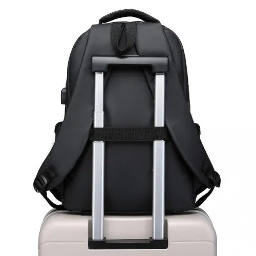 Kono Leisure Water-Resistant Functional Backpack - Black
