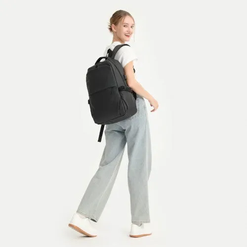 Kono Leisure Water-Resistant Functional Backpack - Black