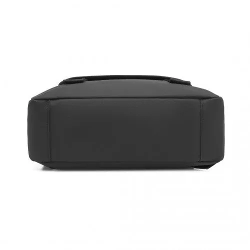 Kono PVC Coated Water-resistant Streamlined And Innovative Flap Backpack - Black