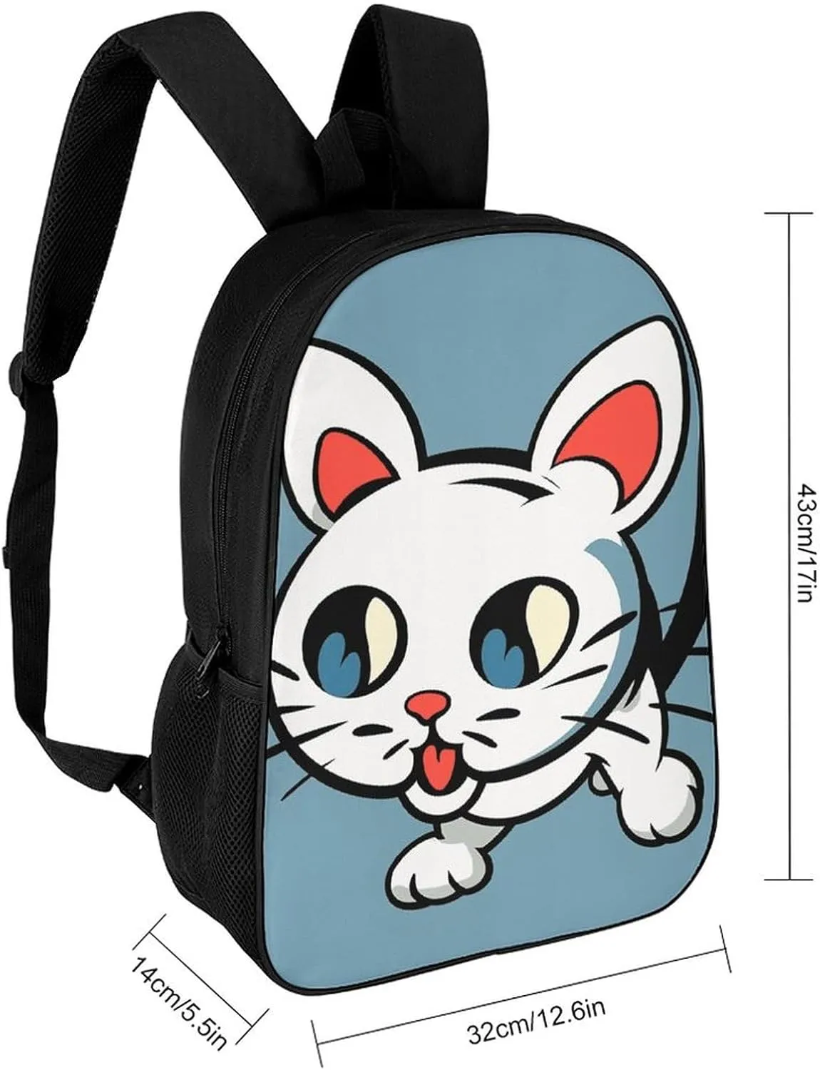 Laptop Backpack for Men 17 Inch Naughty Cat Work Casual Backpack Lightweight Travel Shoulder Bag