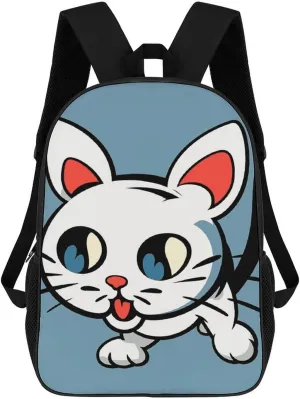 Laptop Backpack for Men 17 Inch Naughty Cat Work Casual Backpack Lightweight Travel Shoulder Bag