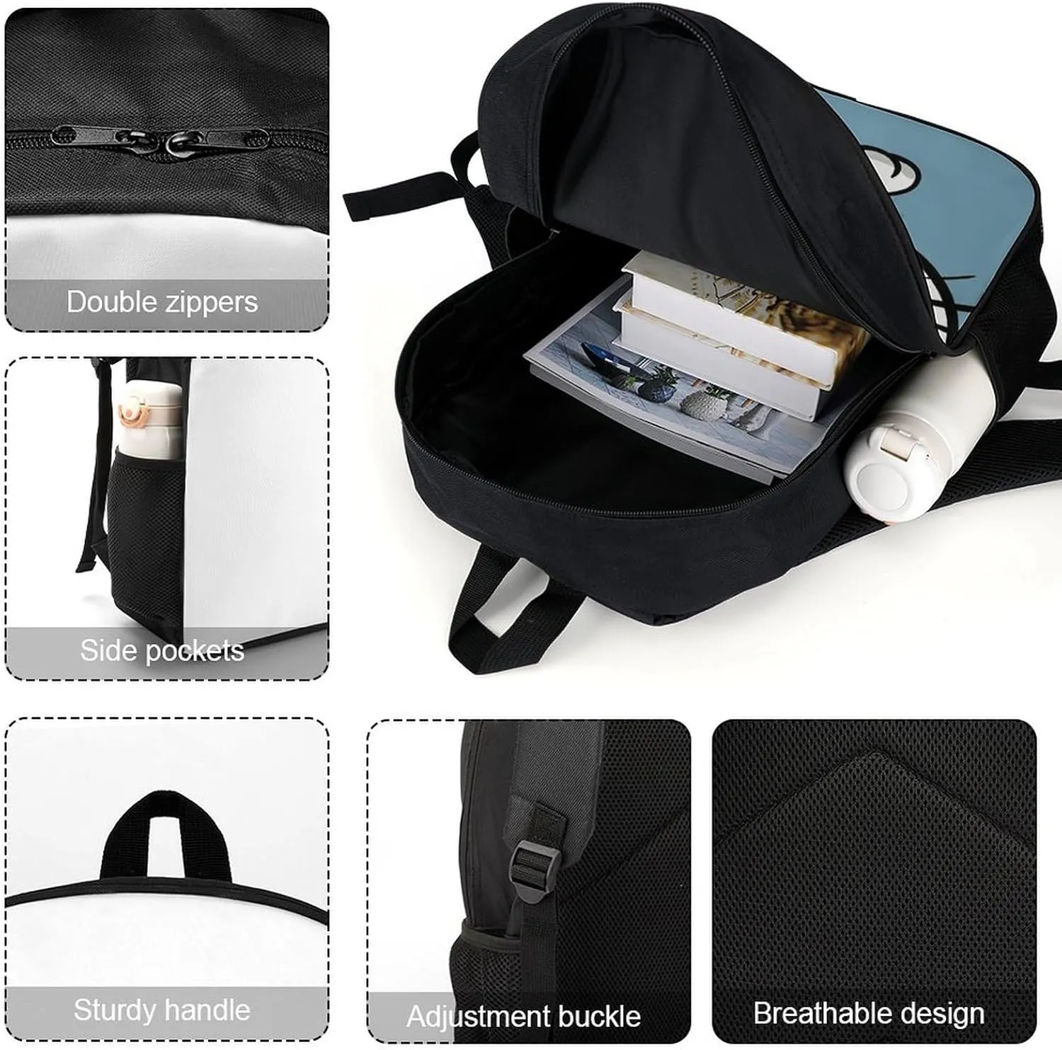 Laptop Backpack for Men 17 Inch Naughty Cat Work Casual Backpack Lightweight Travel Shoulder Bag