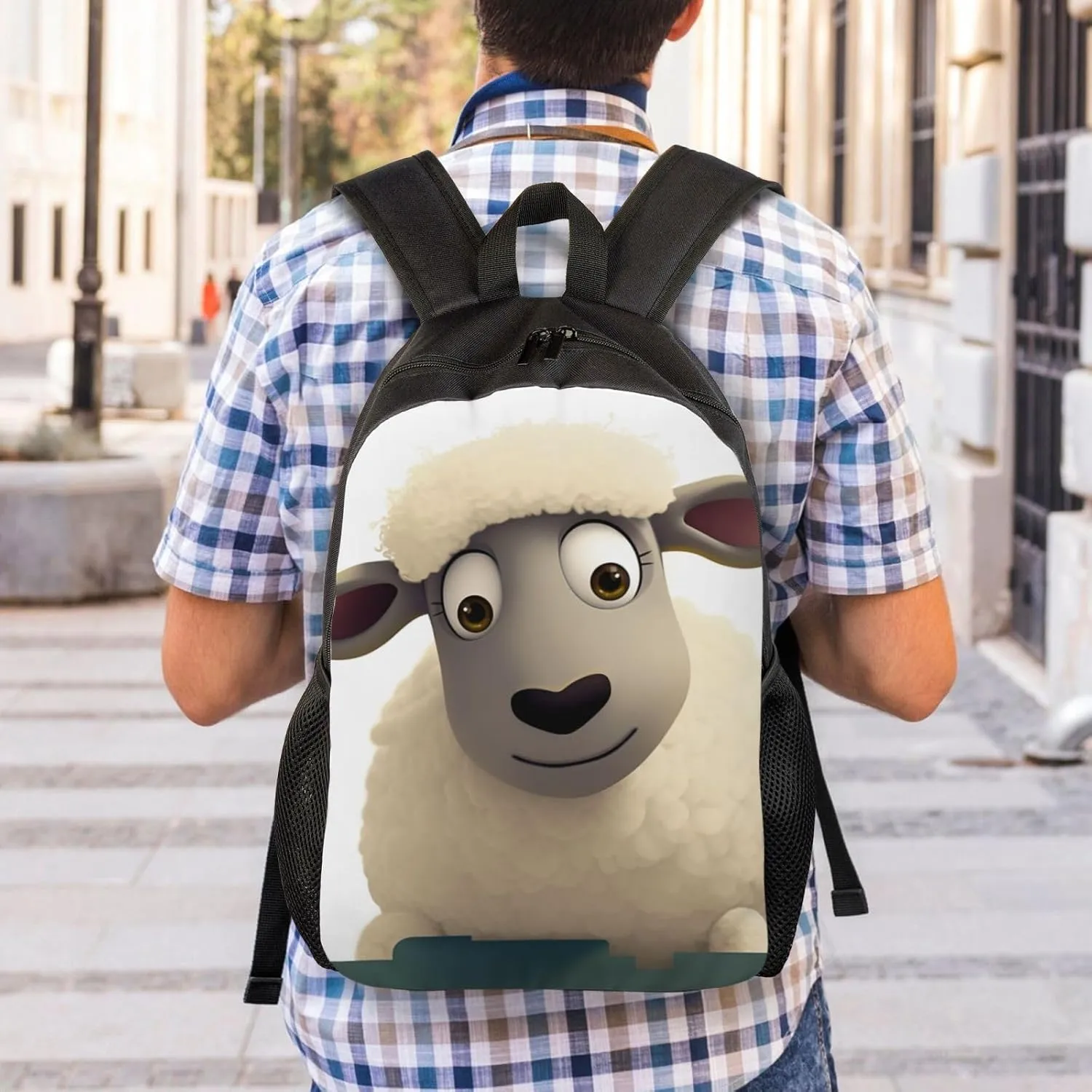 Laptop Backpack for Men Women Lightweight Backpack Sheep Rucksack Laptop Bag Daypack for Travel