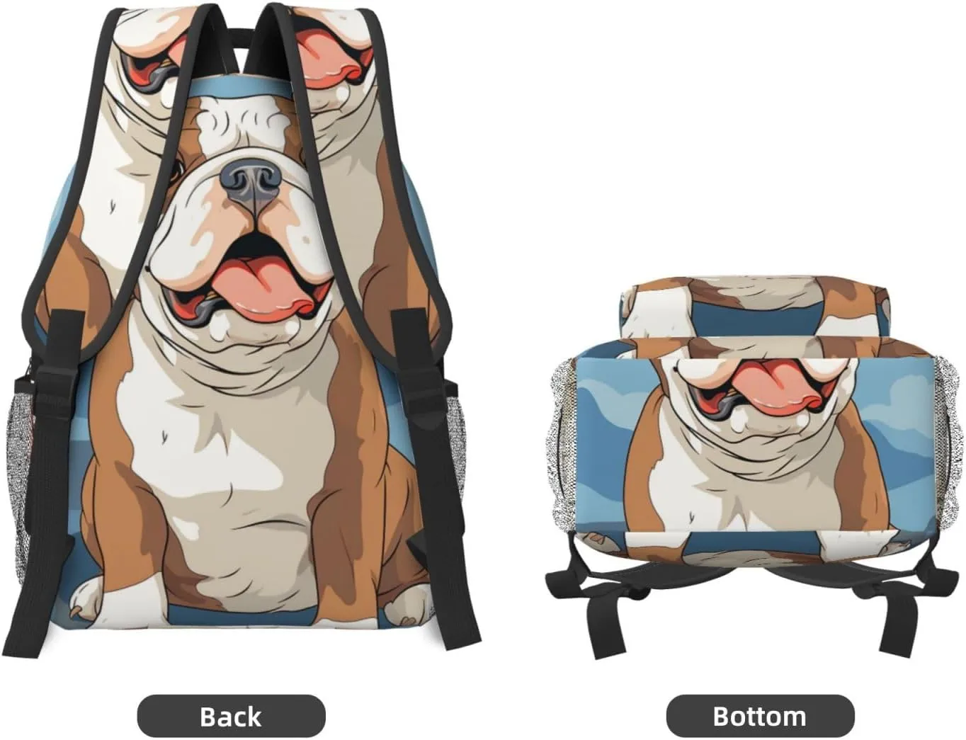 Laptop Backpack for Men Women Lightweight Travel Backpack bulldog seamless illustration Daypack Laptop Bag for Travel
