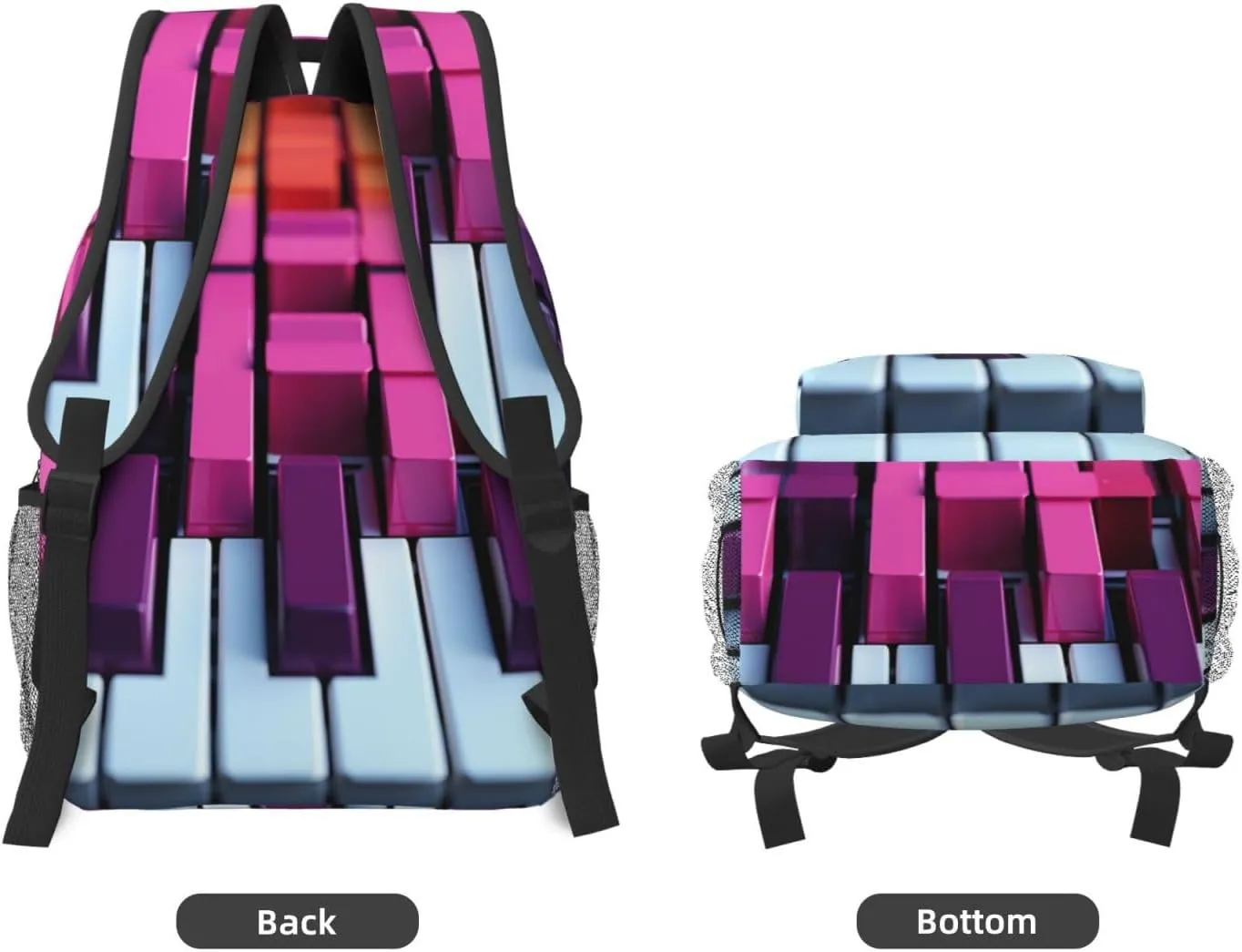 Laptop Backpack for Men Women Lightweight Travel Backpack Different color keyboards Daypack Laptop Bag for Travel