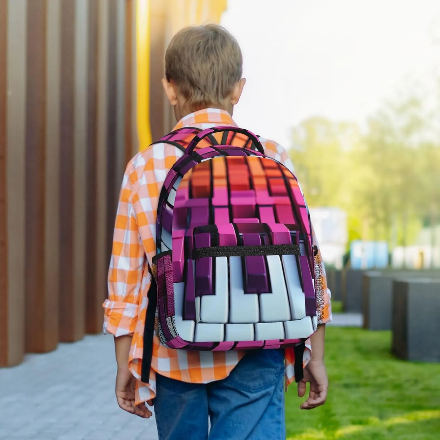 Laptop Backpack for Men Women Lightweight Travel Backpack Different color keyboards Daypack Laptop Bag for Travel