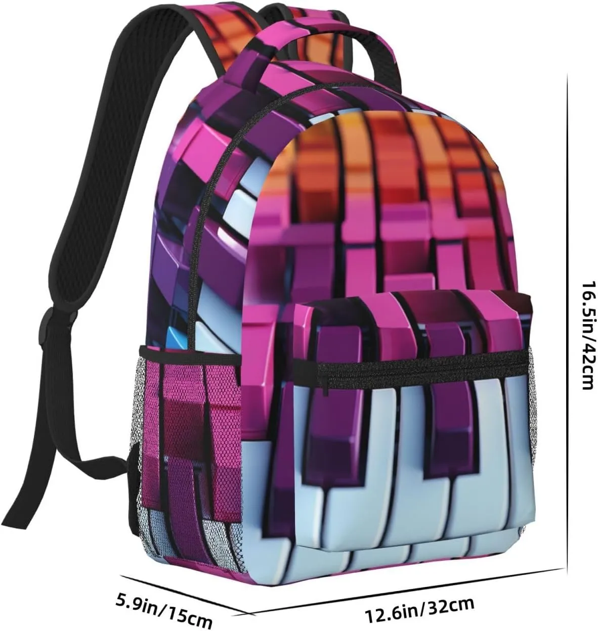 Laptop Backpack for Men Women Lightweight Travel Backpack Different color keyboards Daypack Laptop Bag for Travel