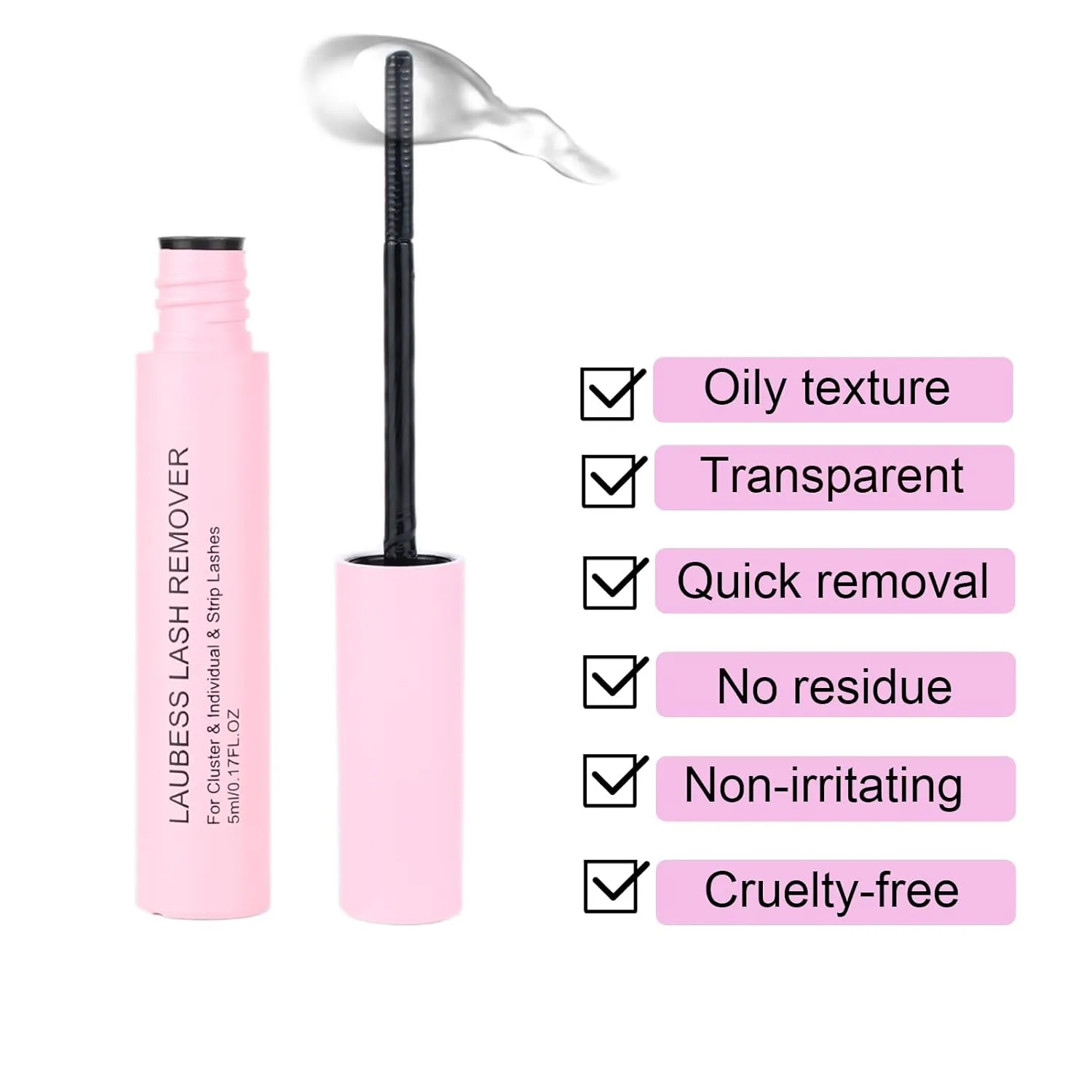 Lash Extension Kit LAUBESS Lash Clusters Kit Cluster Eyelash Extensions Kit Eyelash Clusters Lash Bond and Seal Waterproof Tweezers Brush Lash Glue Remover (Kit 60D/80D-D-Mix8-18(3D)