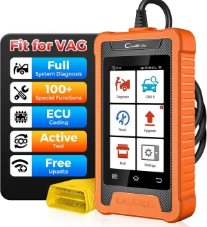 LAUNCH Creader Elite Scanner Fit for Volkswagen Audi VW Skoda Seat,Full Systems Code Reader with 100  Reset for VAG Vehicles,Active Test, ECU Coding,Battery Registration Bi-Directional Diagnostic Tool