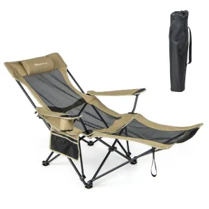 Layback™ Camp Recliner – 2-in-1 Foldable Outdoor Chair with Removable Footrest