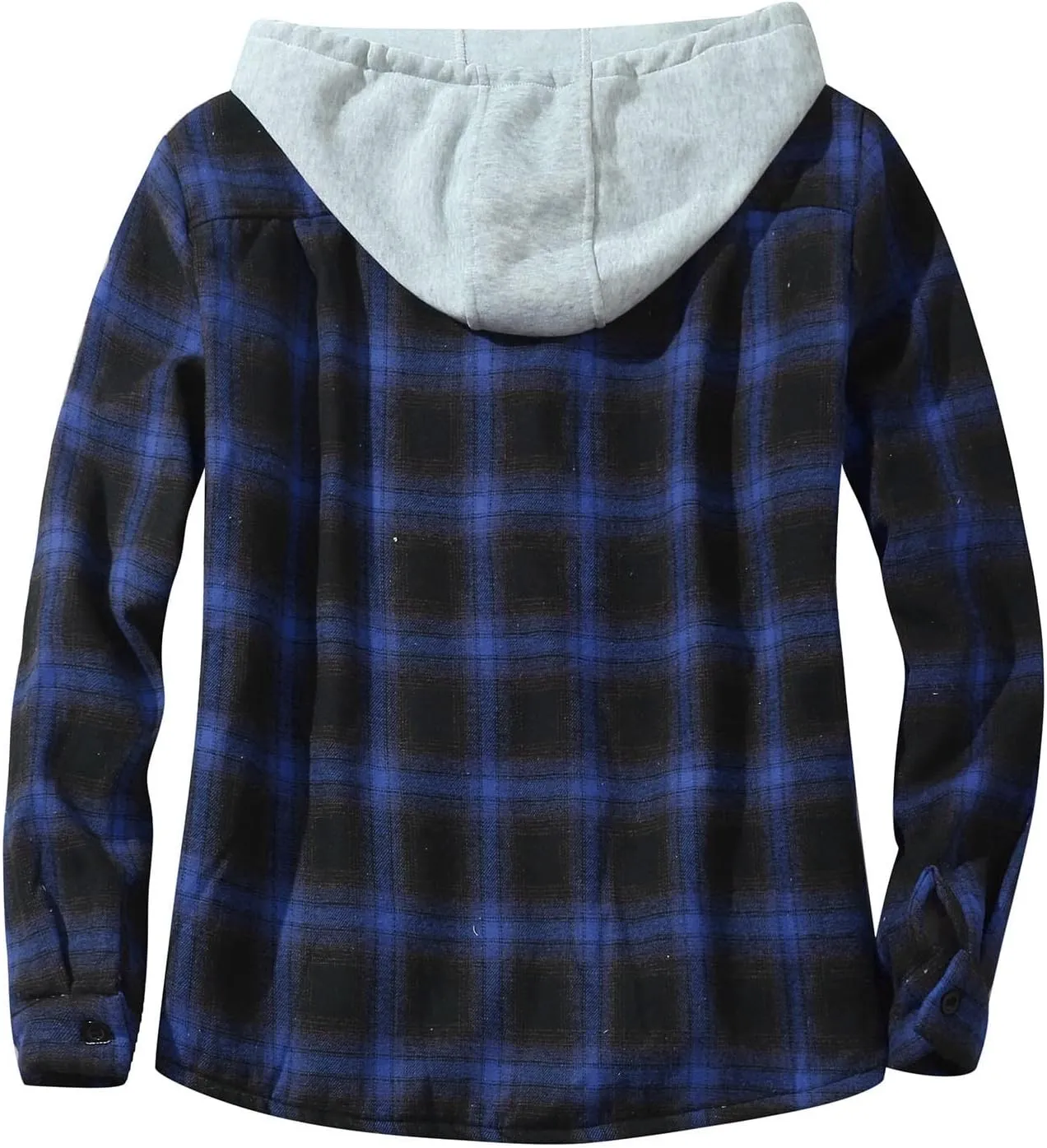 LCMTWX Mens Plaid Flannel Jacket Lapel Pocket Hooded Padded Loose Shirt Top Jacket Men Plus Size Big&Tall Mens Coat Soft
