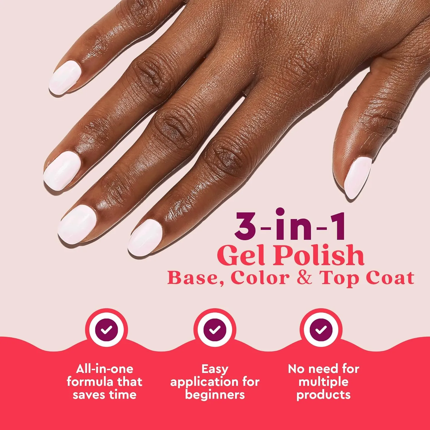 le mini macaron Gel Nail Polish Kit with LED Light, DIY At-Home Polish Nail Kit | Non-Toxic, Fast-Drying 3-in-1 Set for Long-Lasting, Salon-Quality Nails, File, and Remover Wraps (Lilac Blossom)