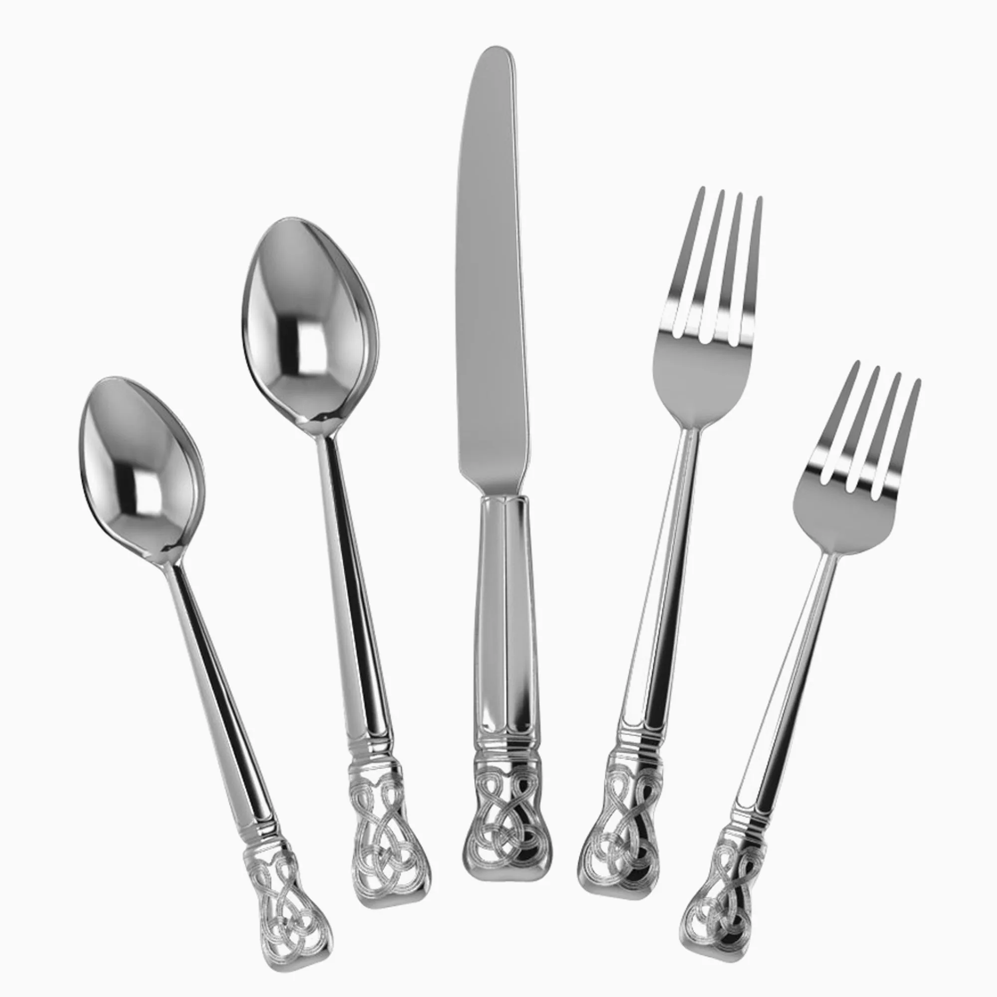 Le Nouveau 5-piece Silver Plate Flatware Set by Krysaliis