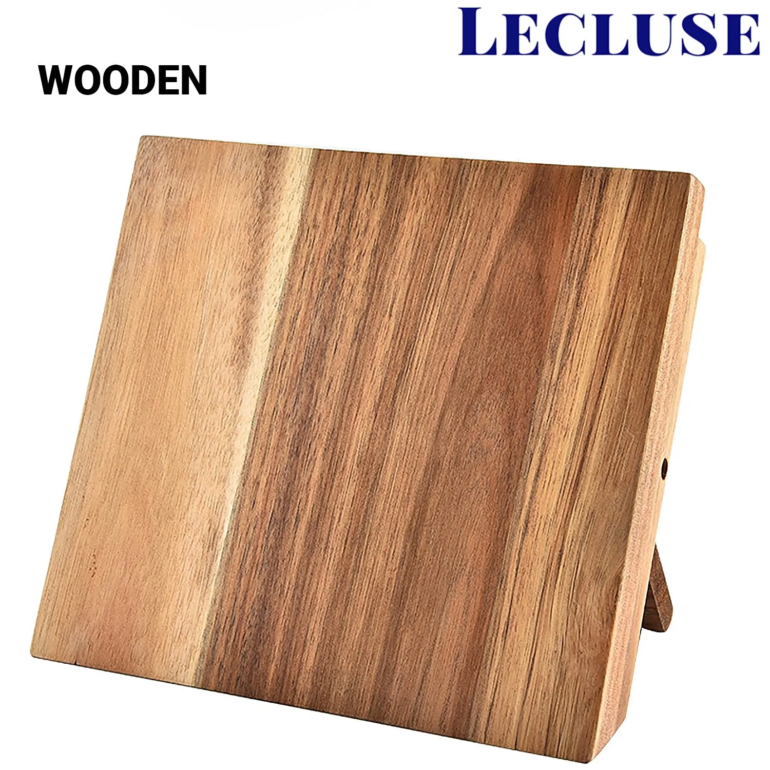 Lecluse Foldable Magnetic Knife Holder Wooden Stand Kitchen Rack Storage Block