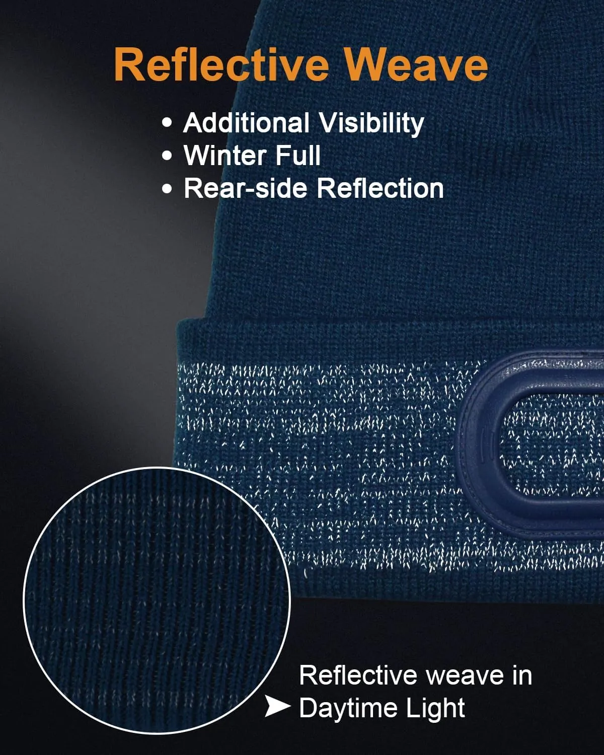 LED Beanie with Light for Men, 4 Modes Headlamp Beanie Hat, Rechargable Removable USB, Gift