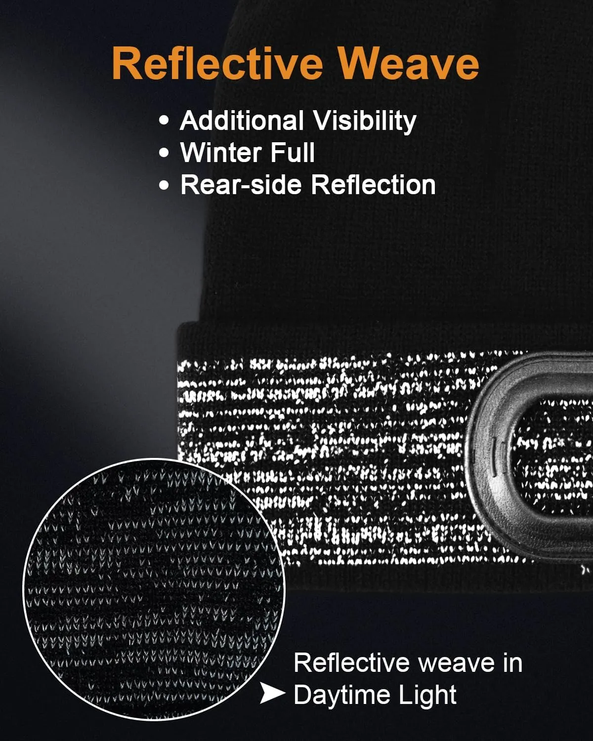 LED Beanie with Light for Men, 4 Modes Headlamp Beanie Hat, Rechargable Removable USB, Gift