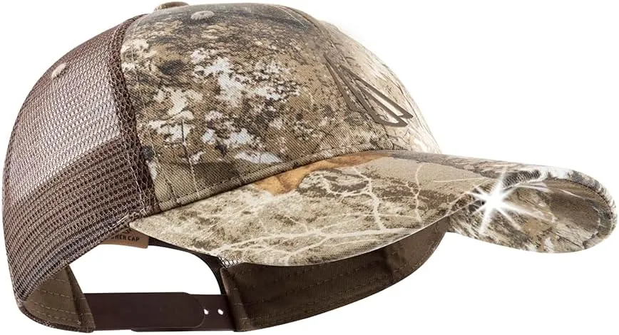 LED Hat Light - POWERCAP Baseball Cap with Light Built in - LED Cap Visor Light with Bright Headlight and IPX4 Rating