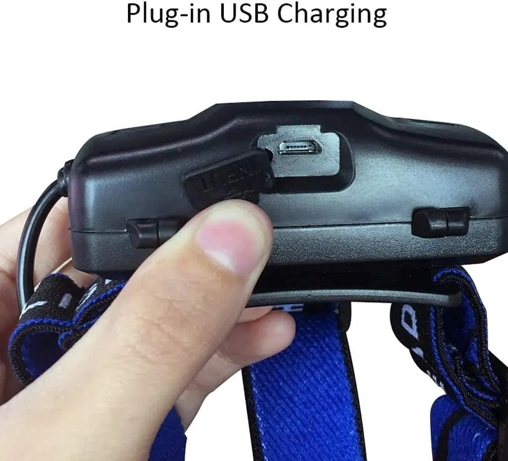LED Head Torch,Headlamp Flashlight, Waterproof Head Lights Led for Kids Camping, Running, Batteries Included