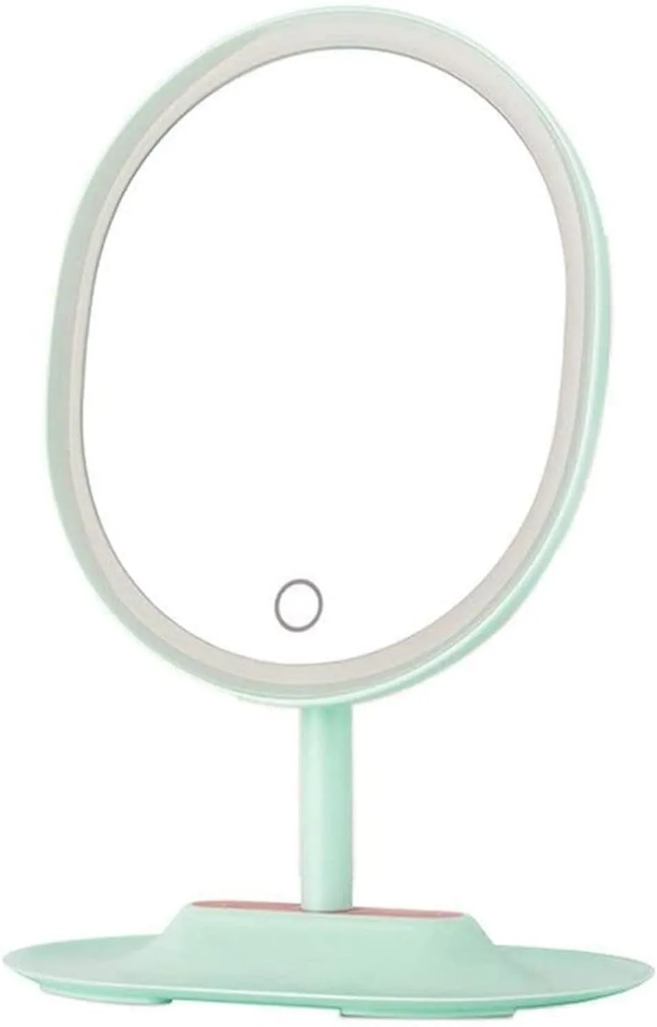 Led Makeup Mirror Makeup Mirror Small Vanity Mirror with Lights, LED Compact Tabletop Mirrors Dual Power Adjustable Stand