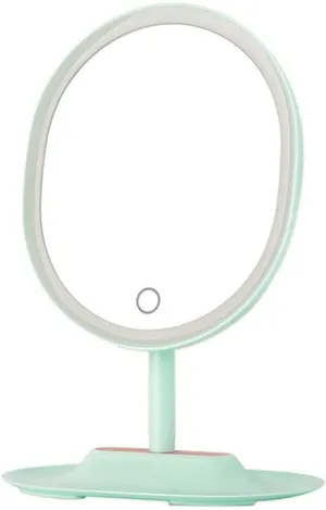 Led Makeup Mirror Makeup Mirror Small Vanity Mirror with Lights, LED Compact Tabletop Mirrors Dual Power Adjustable Stand