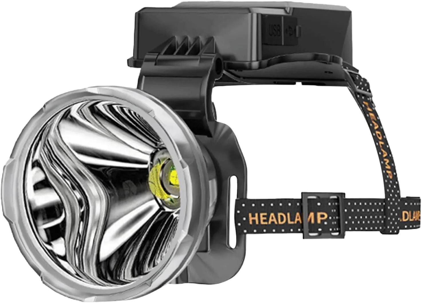 LED Rechargeable Headlamp, 1200 Lumen Ultra-Light Bright, Intelligent Waving Switch, 3Modes 90 Angle Adjustable, 3000mAh Battery Life, Waterproof, Solar Power & USB Rechargeable