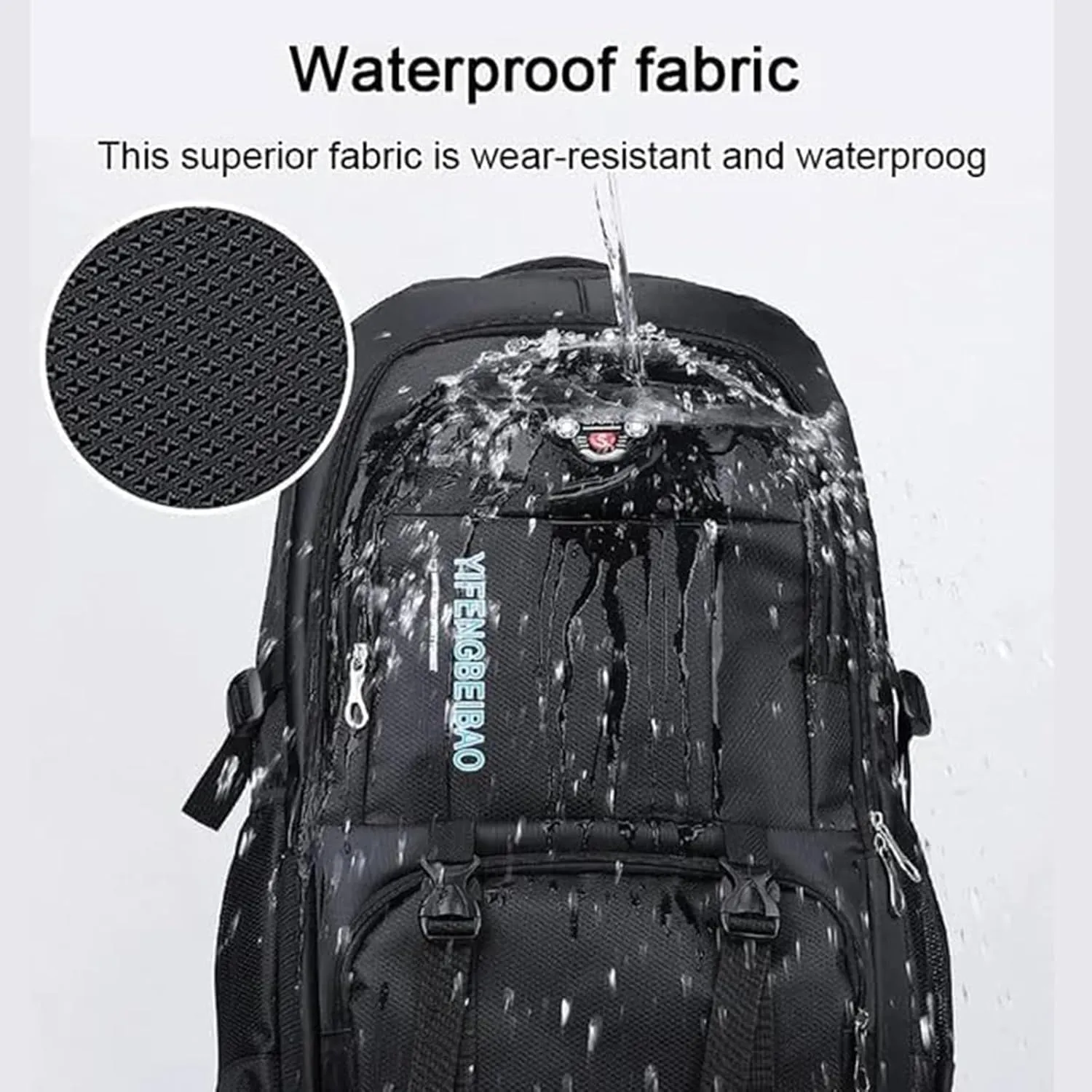 LELEBEAR Expandable Multifunctional Large-Capacity Oxford Backpack, Travel Backpack For Mountaineering, Waterproof Hiking Backpack (Green)